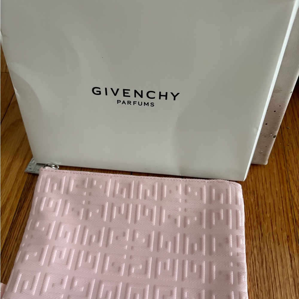Givenchy Light Pink Embossed Pouch NIB